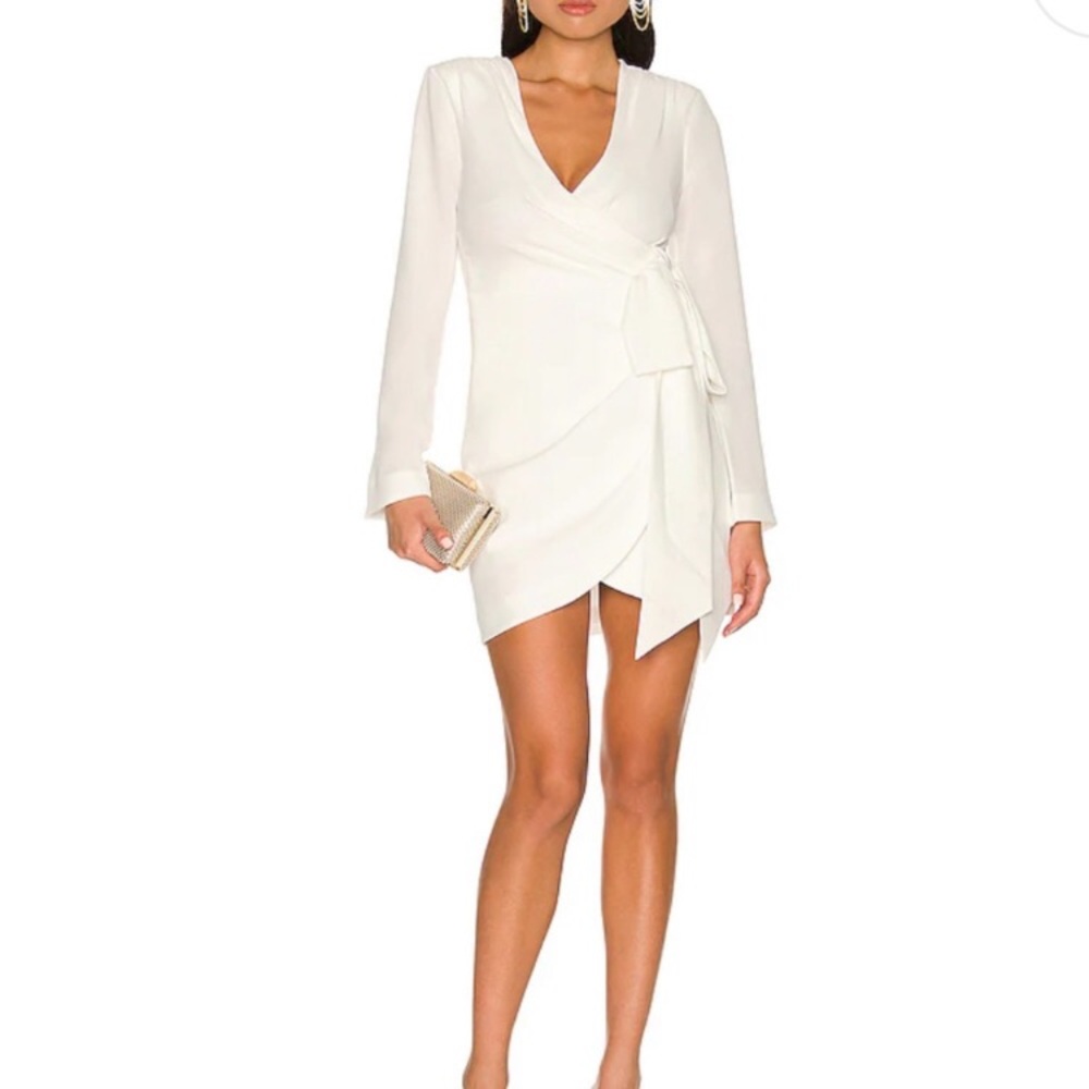 Elegant White Wrap Dress
